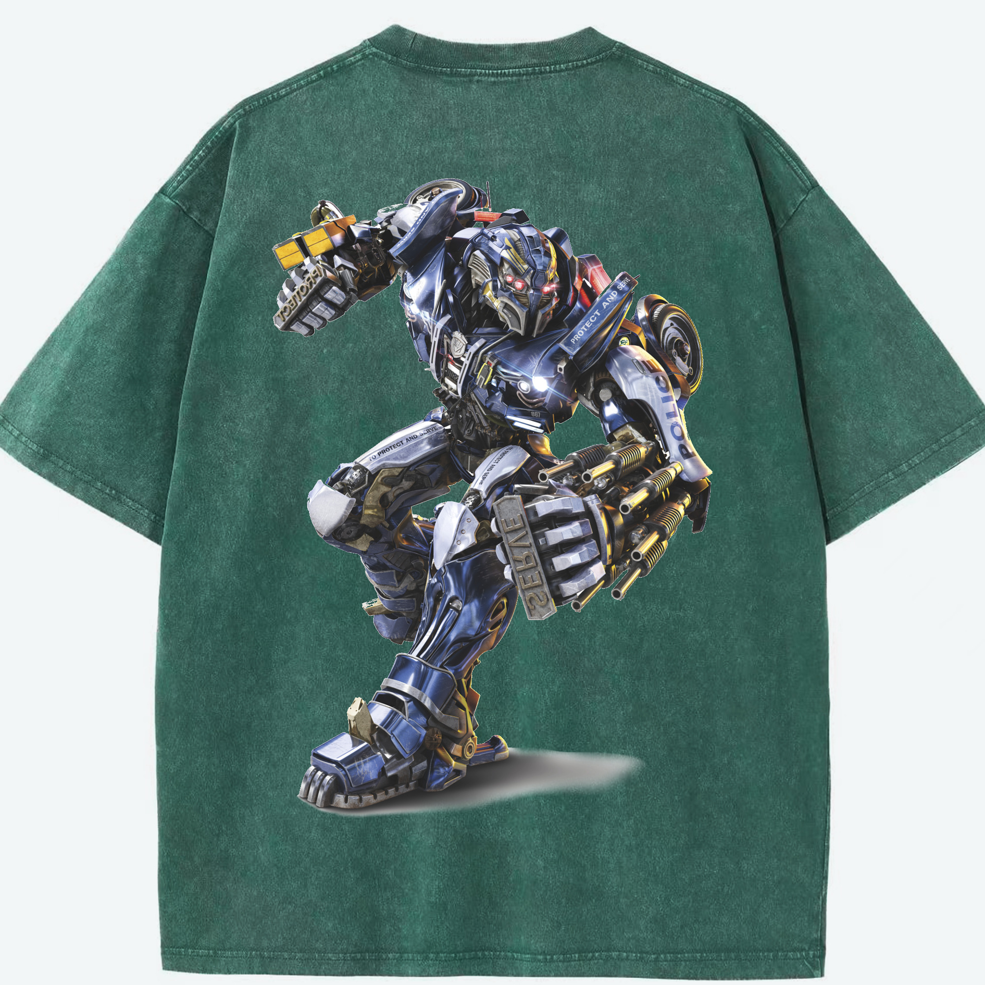 （画像用）  綿100% ヴィンテージ風 半袖Tシャツ（背面プリント）